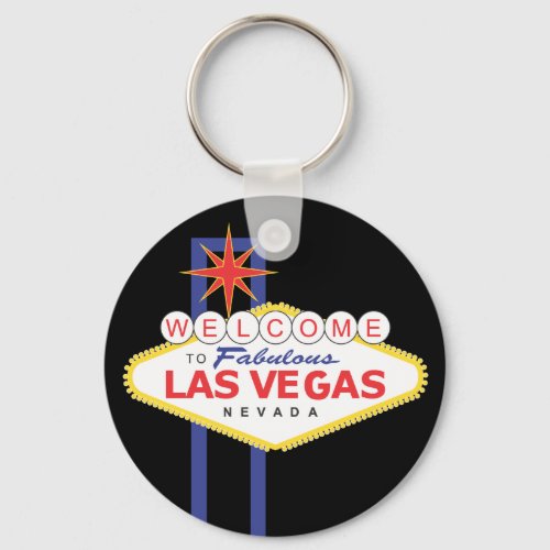 Welcome To Las Vegas Sign Black Key Chain