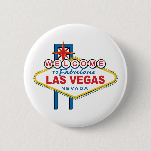 Welcome to Las Vegas Sign Button (Front)