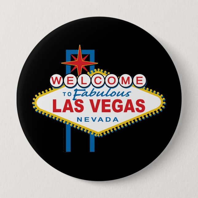 Welcome to Las Vegas Sign Button (Front)