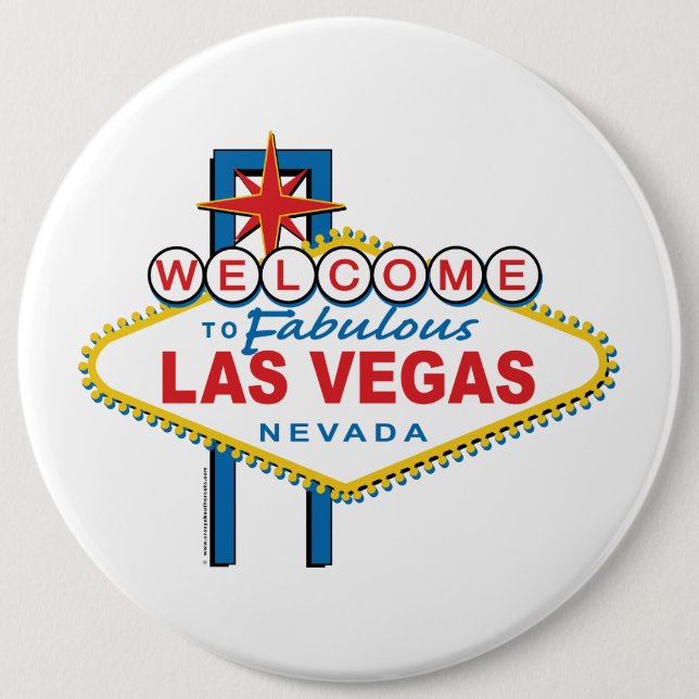Welcome to Las Vegas Sign Button (Front)