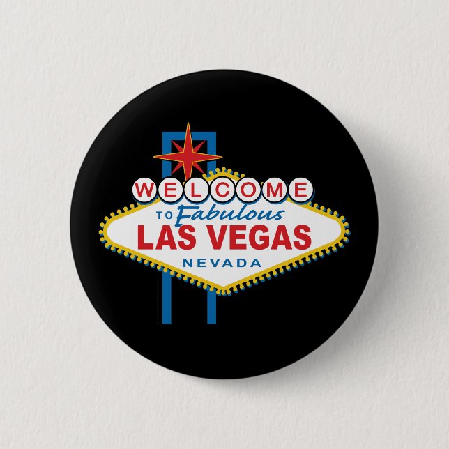 Welcome to Las Vegas Sign Button (Front)