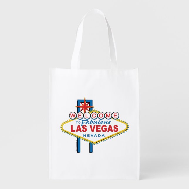 Welcome to Las Vegas Sign Grocery Bag (Front)
