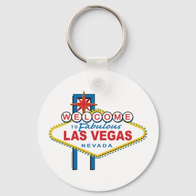 Welcome to Las Vegas Sign Keychain (Front)