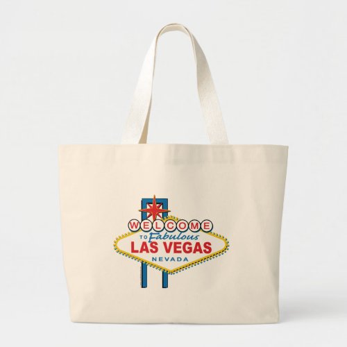 Welcome to Las Vegas Sign Large Tote Bag