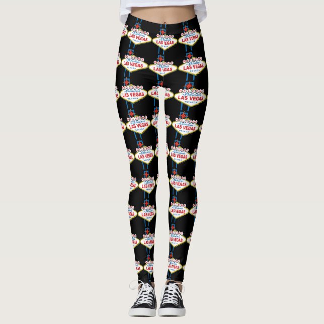 Welcome to Las Vegas Sign Leggings (Front)