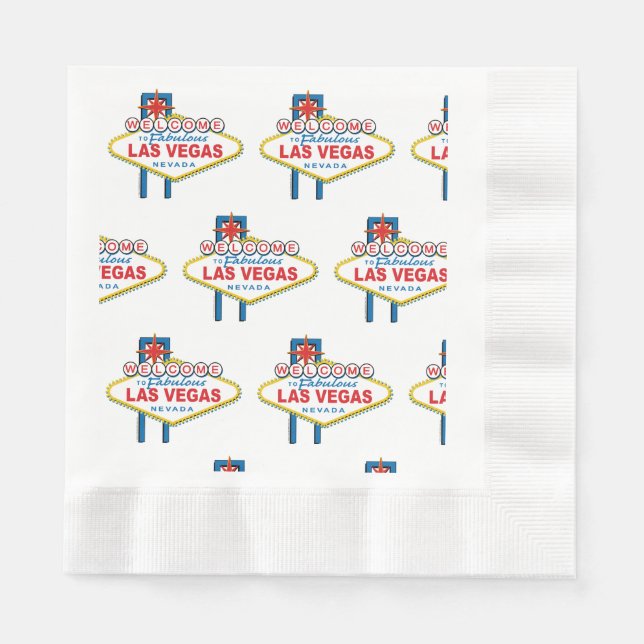 Welcome to Las Vegas Sign Napkins (Front)