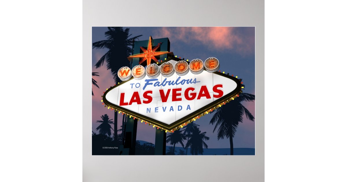 Retro Welcome to Fabulous Las Vegas Nevada Bar Neon Light Metal