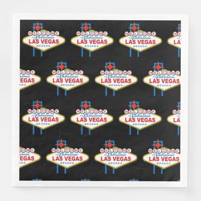 Welcome to Las Vegas Sign Paper Dinner Napkins (Front)