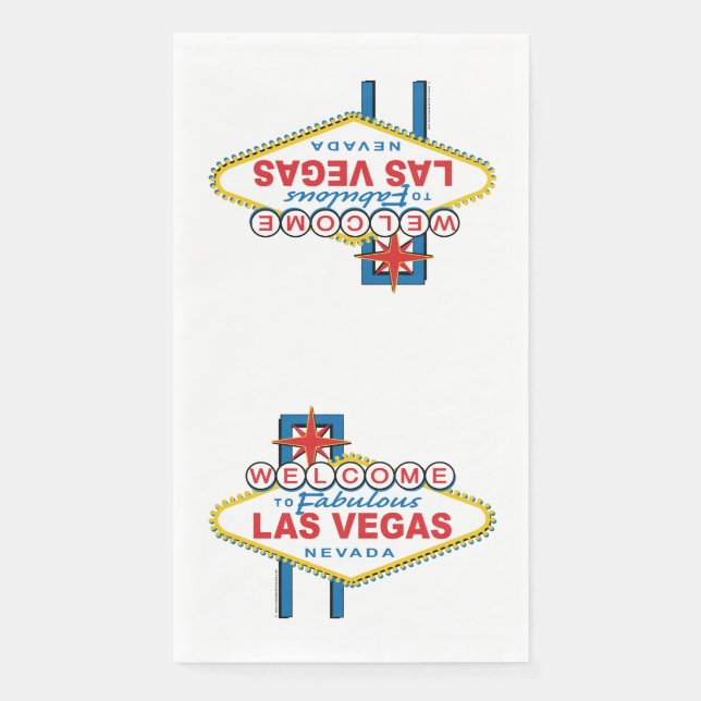Welcome To Las Vegas Sign Paper Guest Towels (Front)