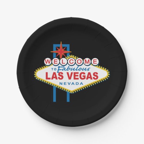 Welcome to Las Vegas Sign Paper Plates