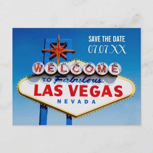 Welcome to Las Vegas Sign Save the Date Postcard