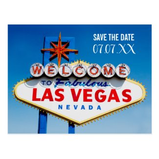 Welcome to Las Vegas Sign Save the Date Postcard