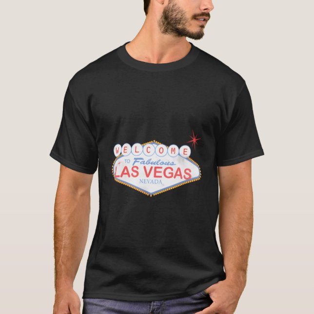 Welcome To Las Vegas Sign Vacation T-Shirt (Front)
