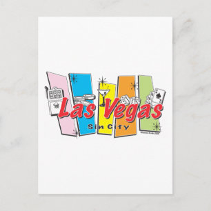 Welcome to Las-Vegas Sin City Postcard
