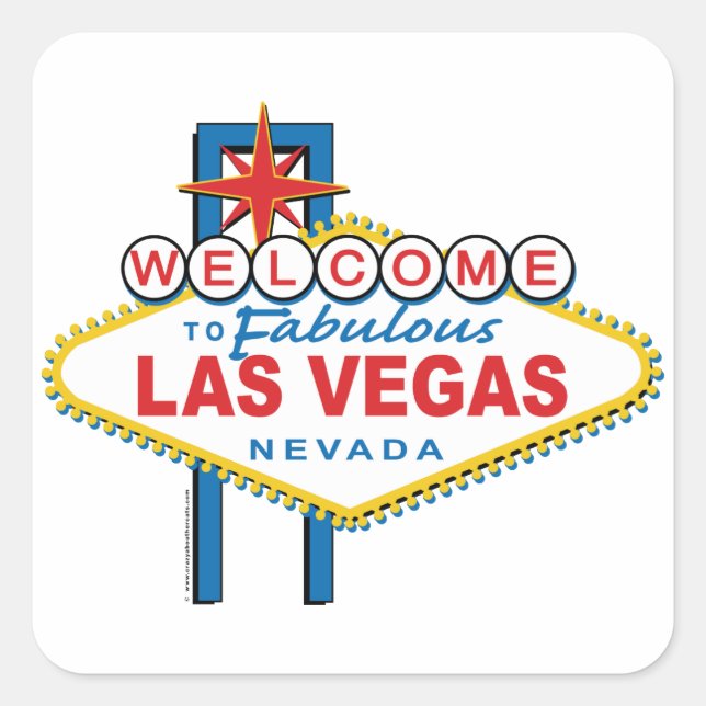 Welcome-to-Las-Vegas Square Sticker (Front)