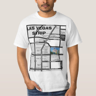 Welcome to LAS VEGAS strip map T-Shirt