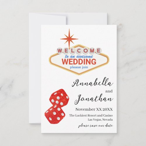 Welcome to Las Vegas Wedding Save The Date