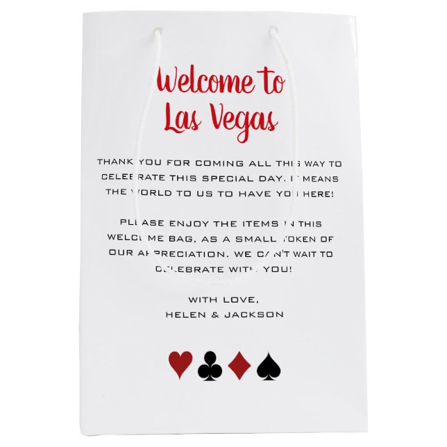 Welcome to Las Vegas Wedding Welcome Medium Gift Bag (Front)