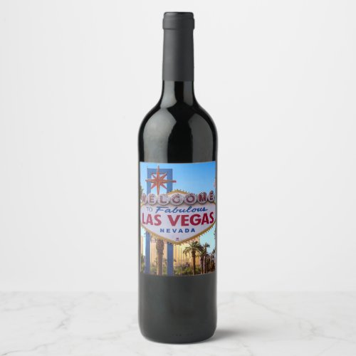 Welcome to Las Vegas  Wine Label