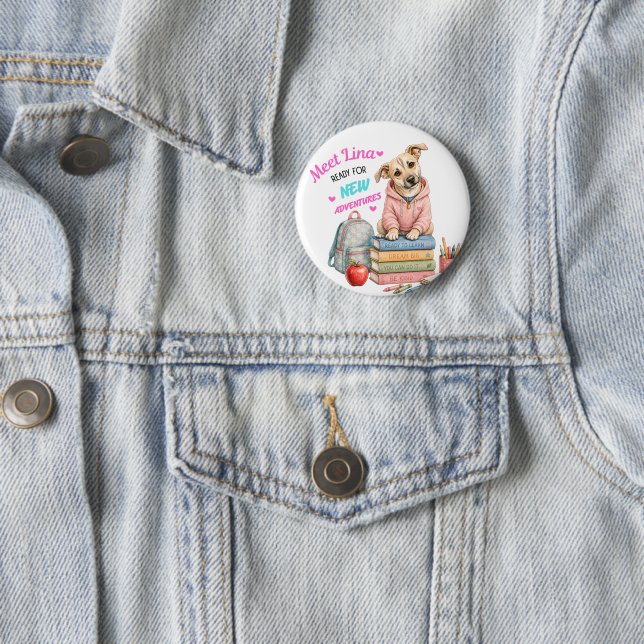 Welcome to Lina's School Adventures! Button (In Situ)
