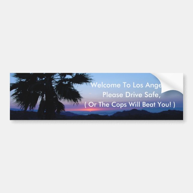 Welcome To Los Angeles Bumper Sticker (Front)