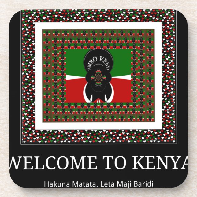 Welcome to Magical Kenya: Hakuna Matata Beverage Coaster (Front)