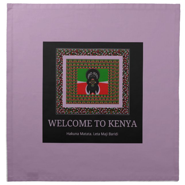 Welcome to Magical Kenya: Hakuna Matata Cloth Napkin (Front)