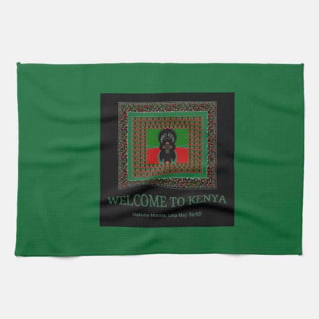 Welcome to Magical Kenya: Hakuna Matata Kitchen Towel (Horizontal)
