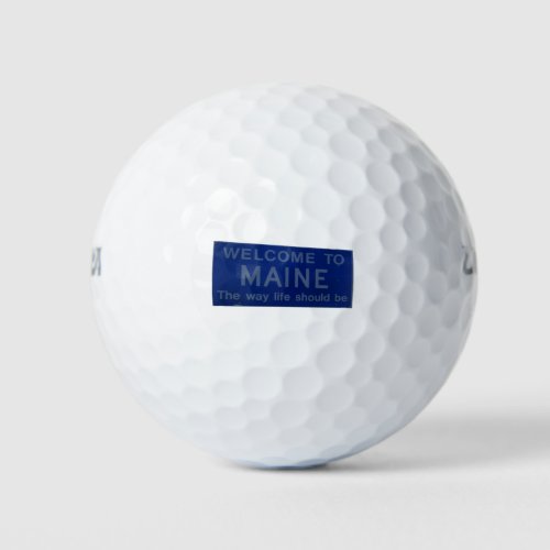 Welcome to Maine Sign Golf Balls