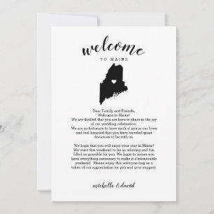 Welcome to Maine   Wedding Letter & Itinerary