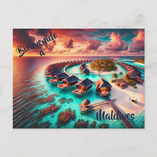 Welcome to Maldives postcard (Front)