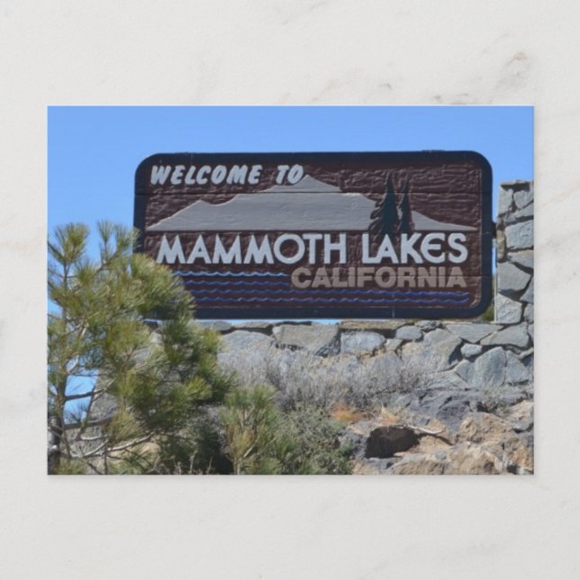 Welcome to Mammoth Lakes Postcard (Front)