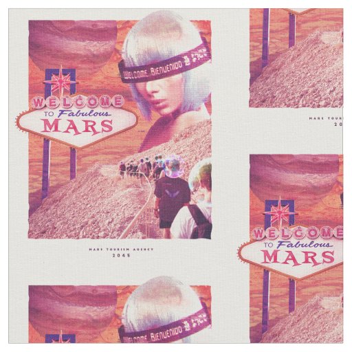 welcome to mars funny alien fabric