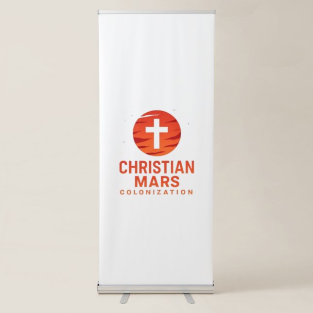 “Welcome to Mars – Space Adventure Party Banner” Retractable Banner (Front)