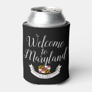 Welcome to Maryland Destination Wedding Can Cooler