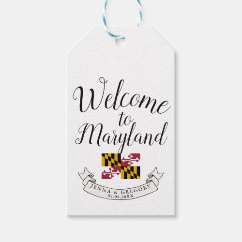 Welcome to Maryland  Destination Wedding Gift Tags