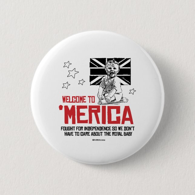 Welcome to Merica Pinback Button (Front)