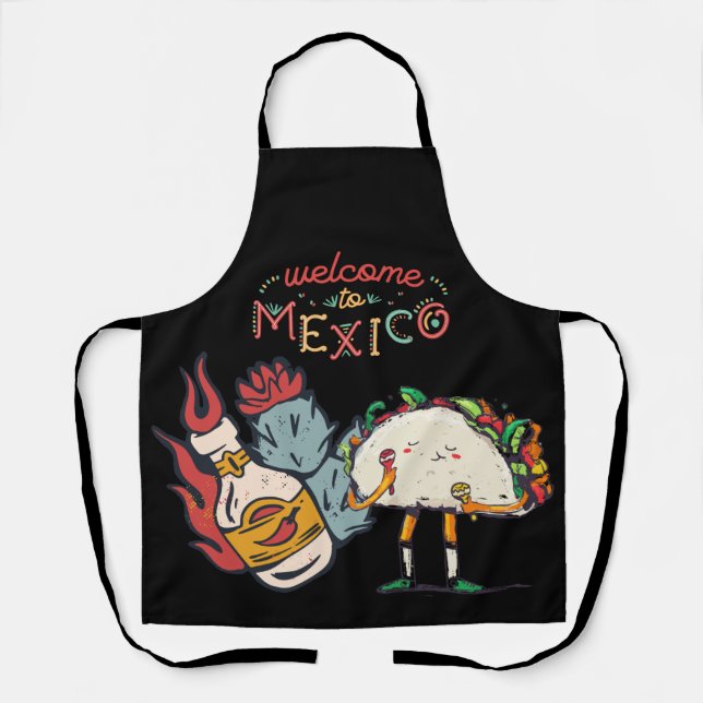 Welcome to Mexico Cooking for National Hispanic  Apron (Front)