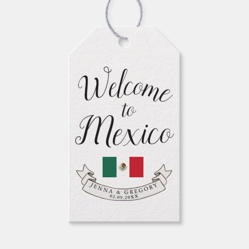 Welcome to Mexico  Destination Wedding Custom Gift Tags