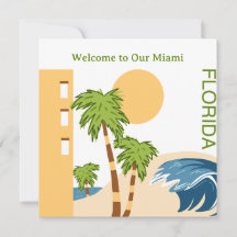 Welcome to Miami Florida Card