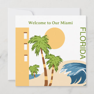 Welcome to Miami Florida Card