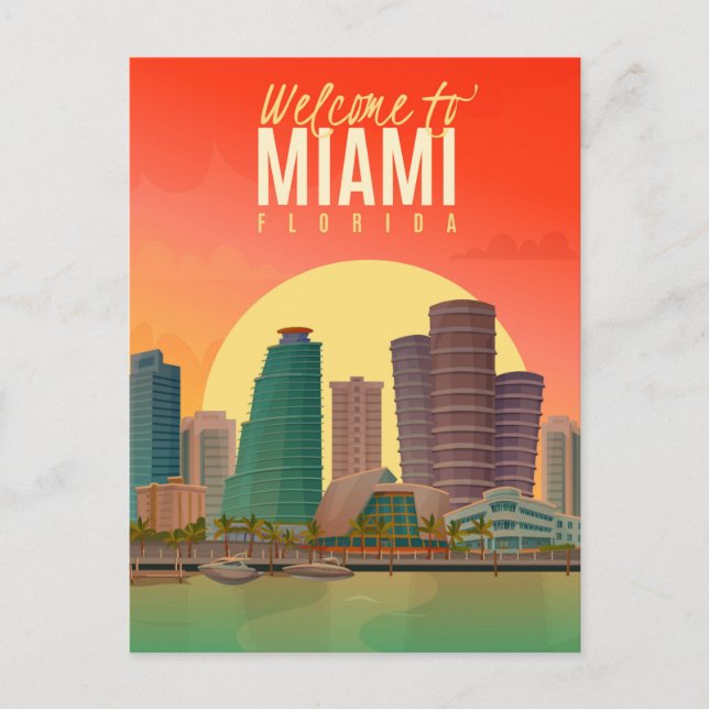 Welcome to Miami Florida Postcard (Front)