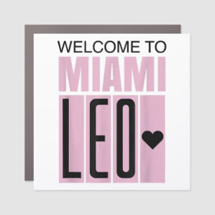 Welcome to Miami Leo 10 - GOAT Car Magnet