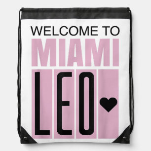 Welcome to Miami Leo 10 - GOAT  Drawstring Bag