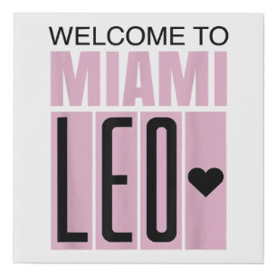 Welcome to Miami Leo 10 - GOAT  Faux Canvas Print