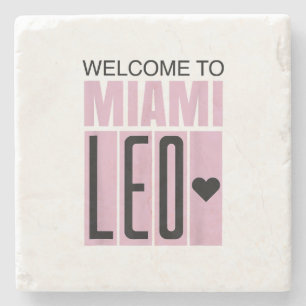 Welcome to Miami Leo 10 - GOAT Stone Coaster