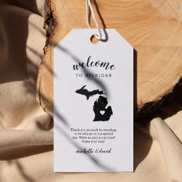 Welcome to Michigan | Calligraphy Wedding Gift Tags