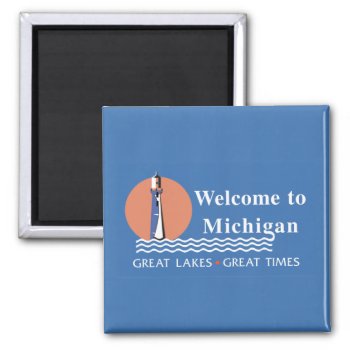 Welcome To Michigan - Usa Road Sign Magnet by worldofsigns at Zazzle