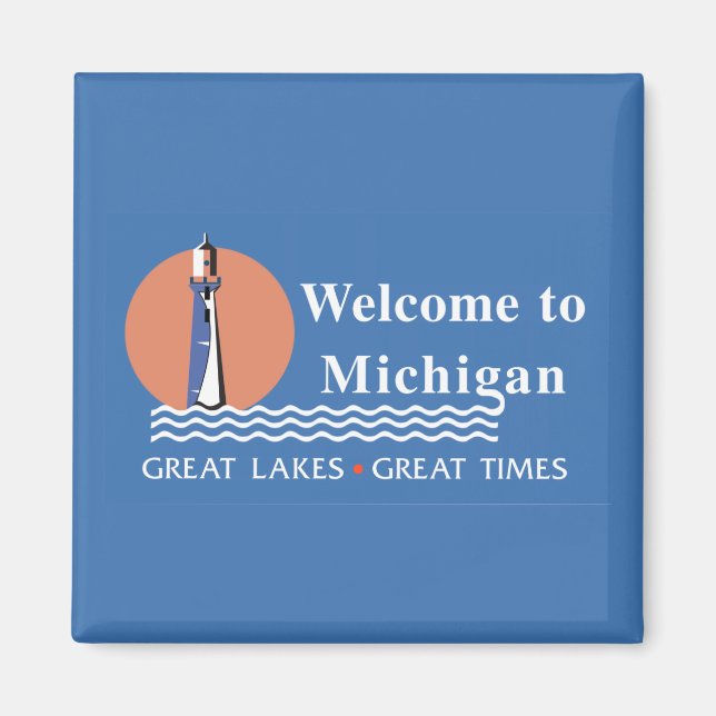 Welcome to Michigan - USA Road Sign Magnet (Front)