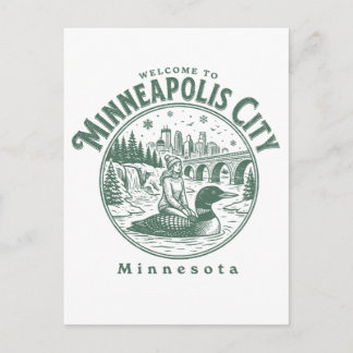 Welcome to Minneapolis City Minnesota Postcard